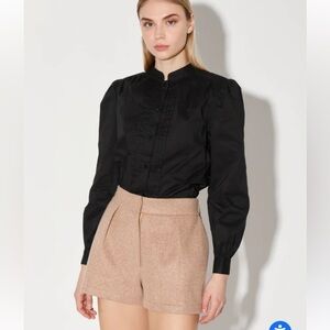 Walter Baker Sia button up top in black. Size XS